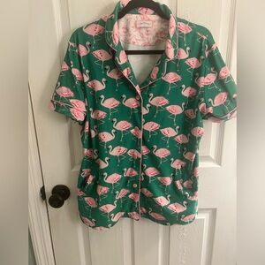Sweet honey‎ flamingo pajama top sz L